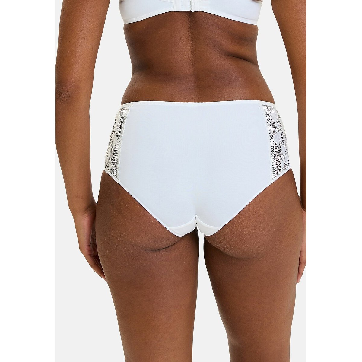 Culotte en dentelle et microfibre Suzie ivoire, SANS COMPLEXE