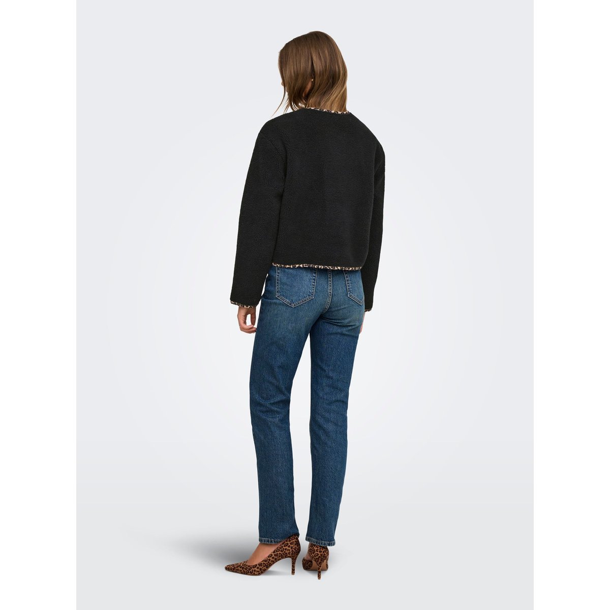 Manteau En Peluche black, ONLY