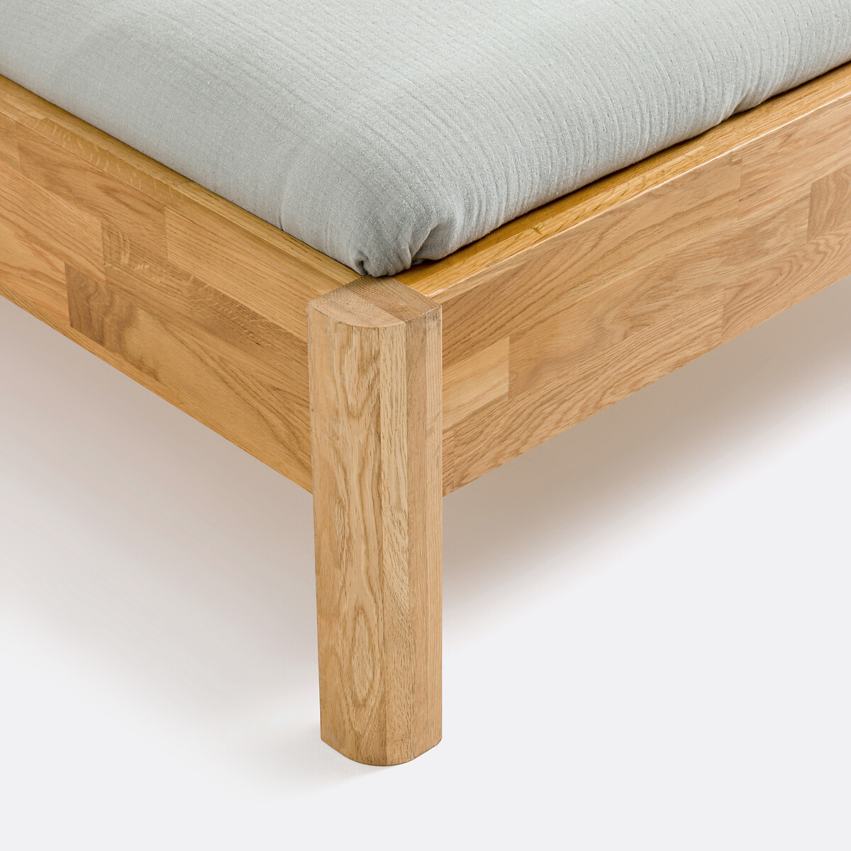 Cama individual de roble macizo con somier ZULDA roble claro natural, LA REDOUTE INTERIEURS