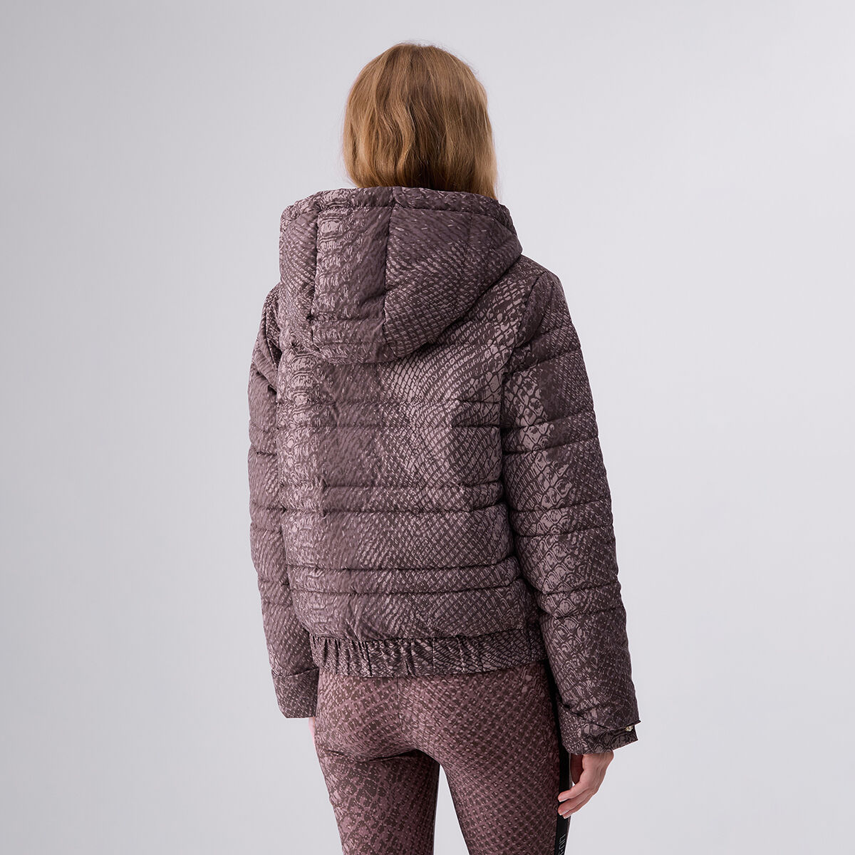Blouson en nylon imprimé marron, LIU JO