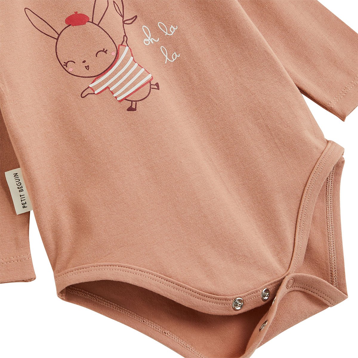 Lot de 2 bodies bébé manches longues Aimée rose, PETIT BEGUIN