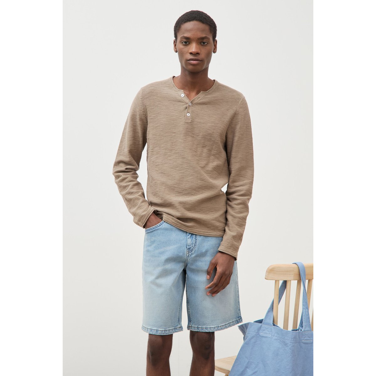 Bermuda en jeans denim bleach, BONOBO