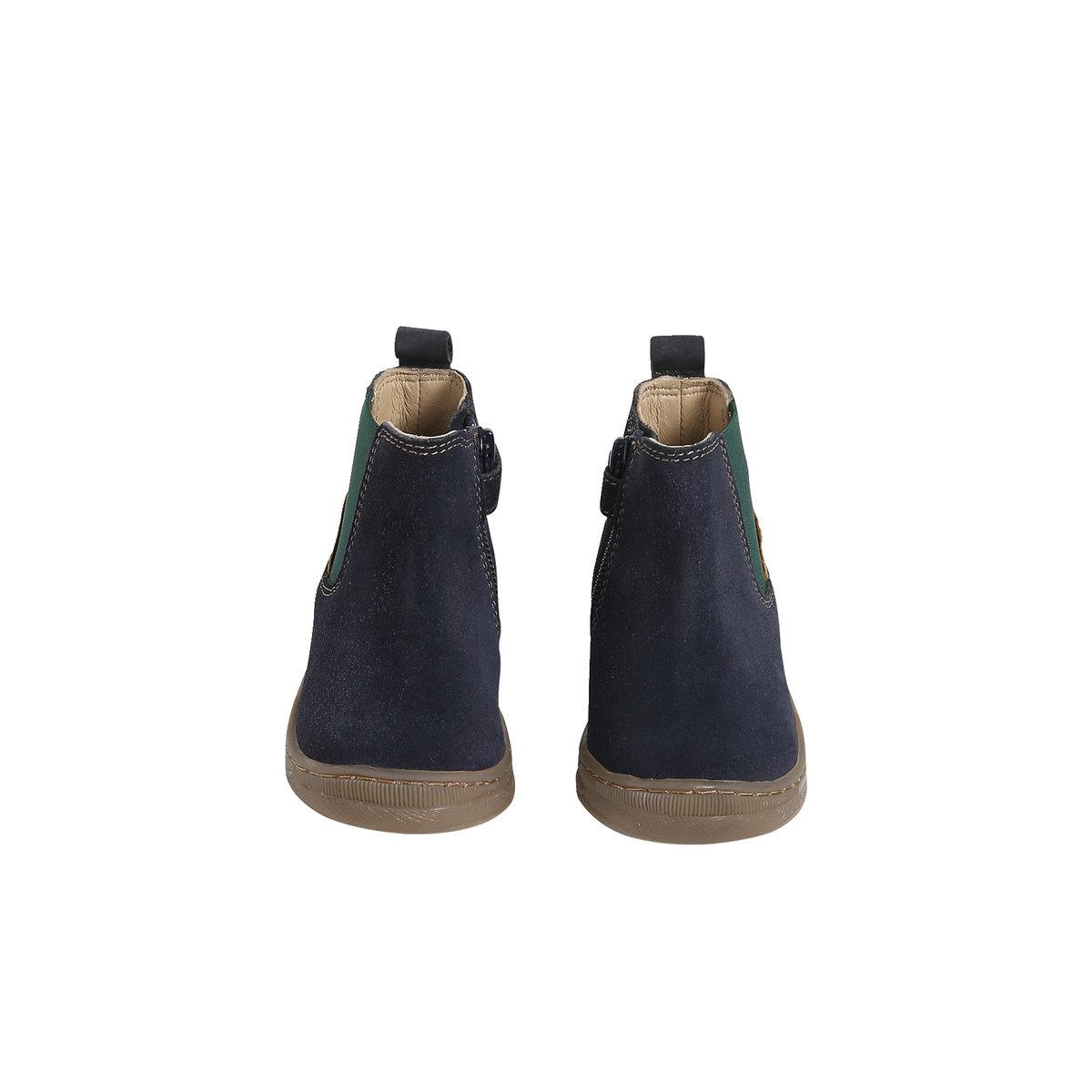 Chaussures premiers pas boots cuir marine, VERTBAUDET