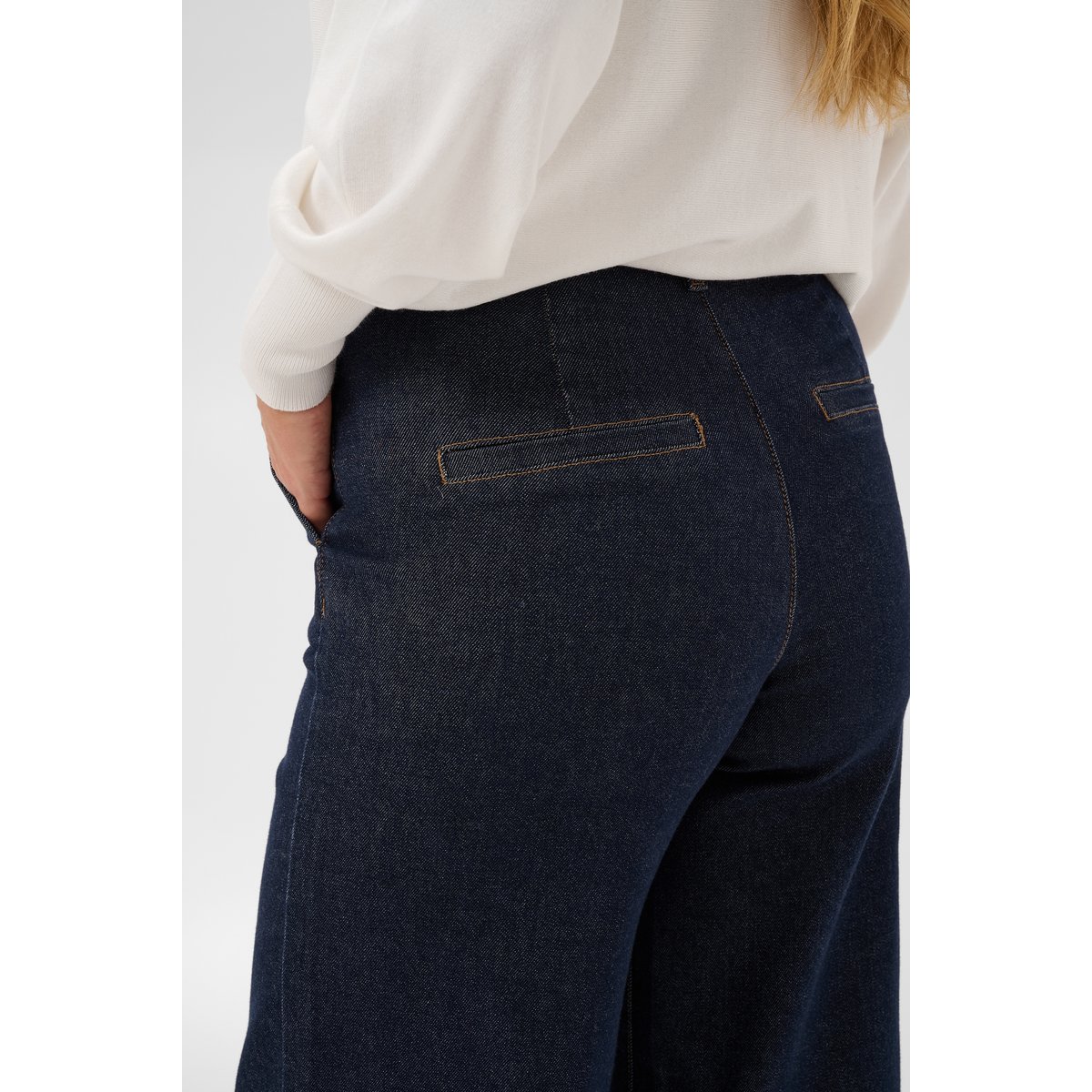 Jeans bleu dark blue unwashed denim, KAFFE