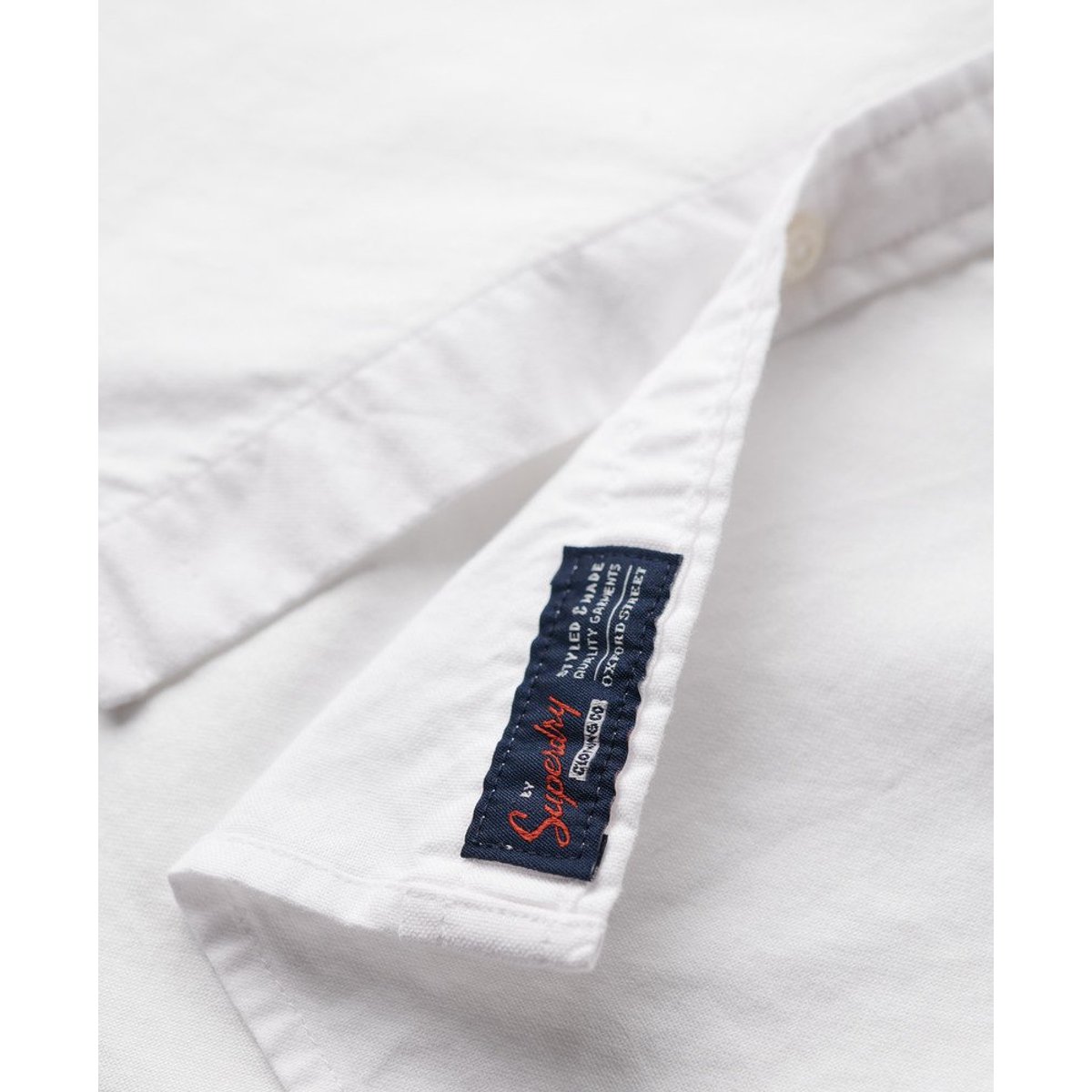 Chemise Oxford à manches courtes optic, SUPERDRY