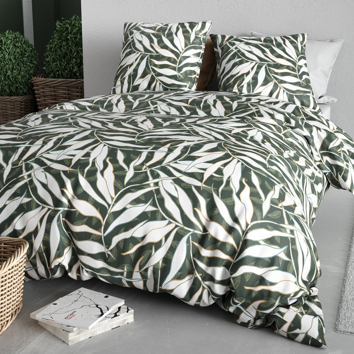 Parure de lit - Housse de couette coton 57 fils multicolore, EDEN