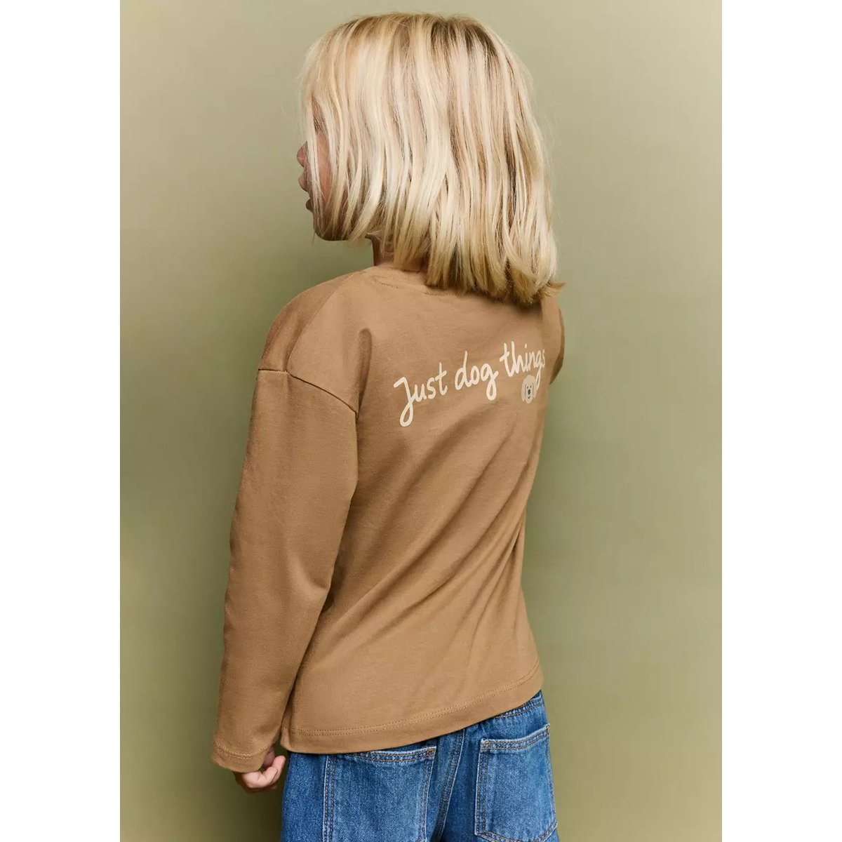 T-shirt oversize imprimé caramel, MANGO BABY