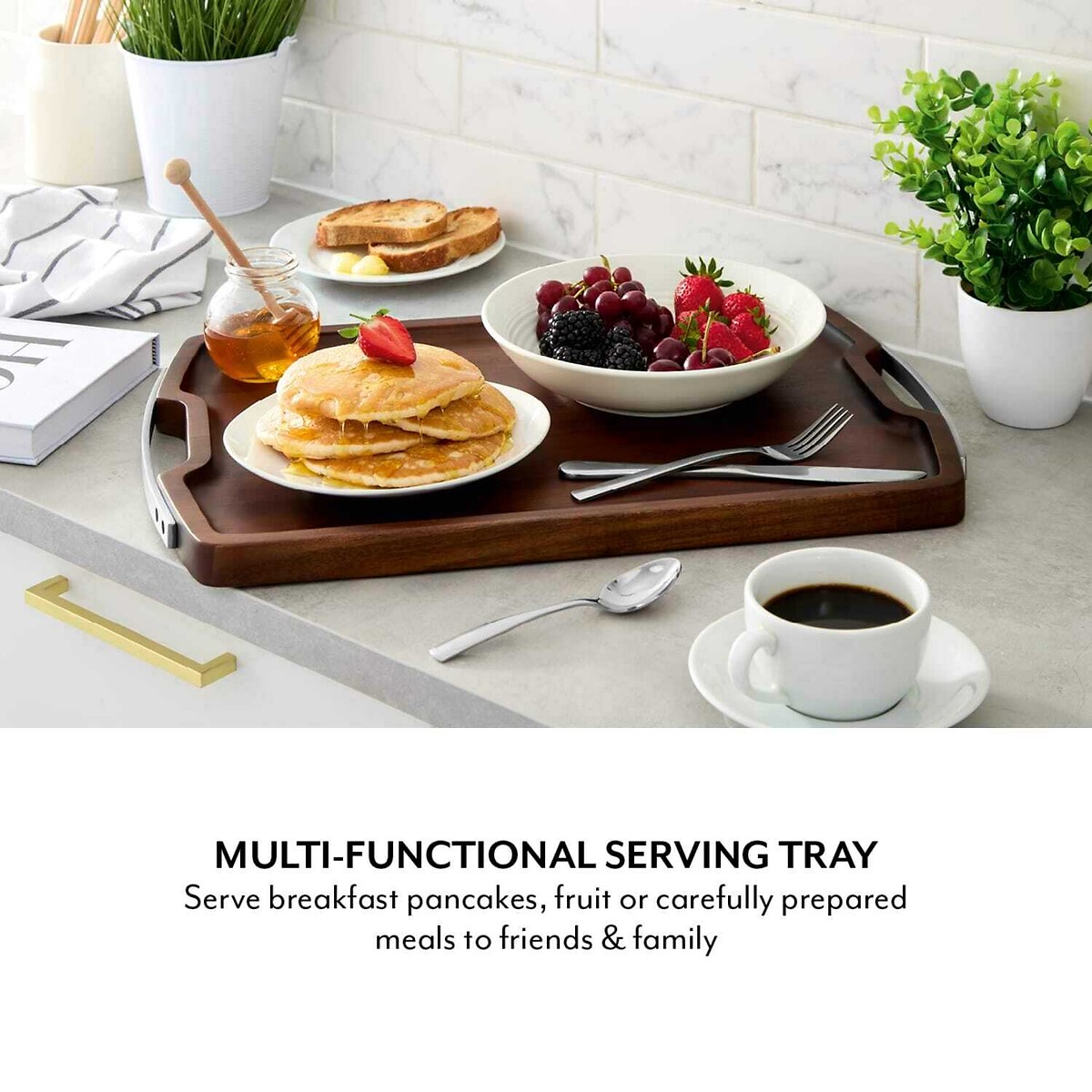 SLT Core Rectangular Serving Tray brown , SUR LA TABLE