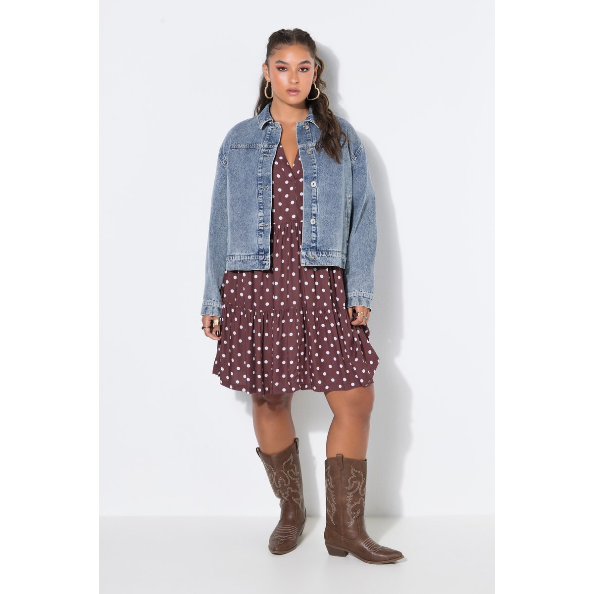 Veste en jean à franges sur les manches bleu jean, STUDIO UNTOLD