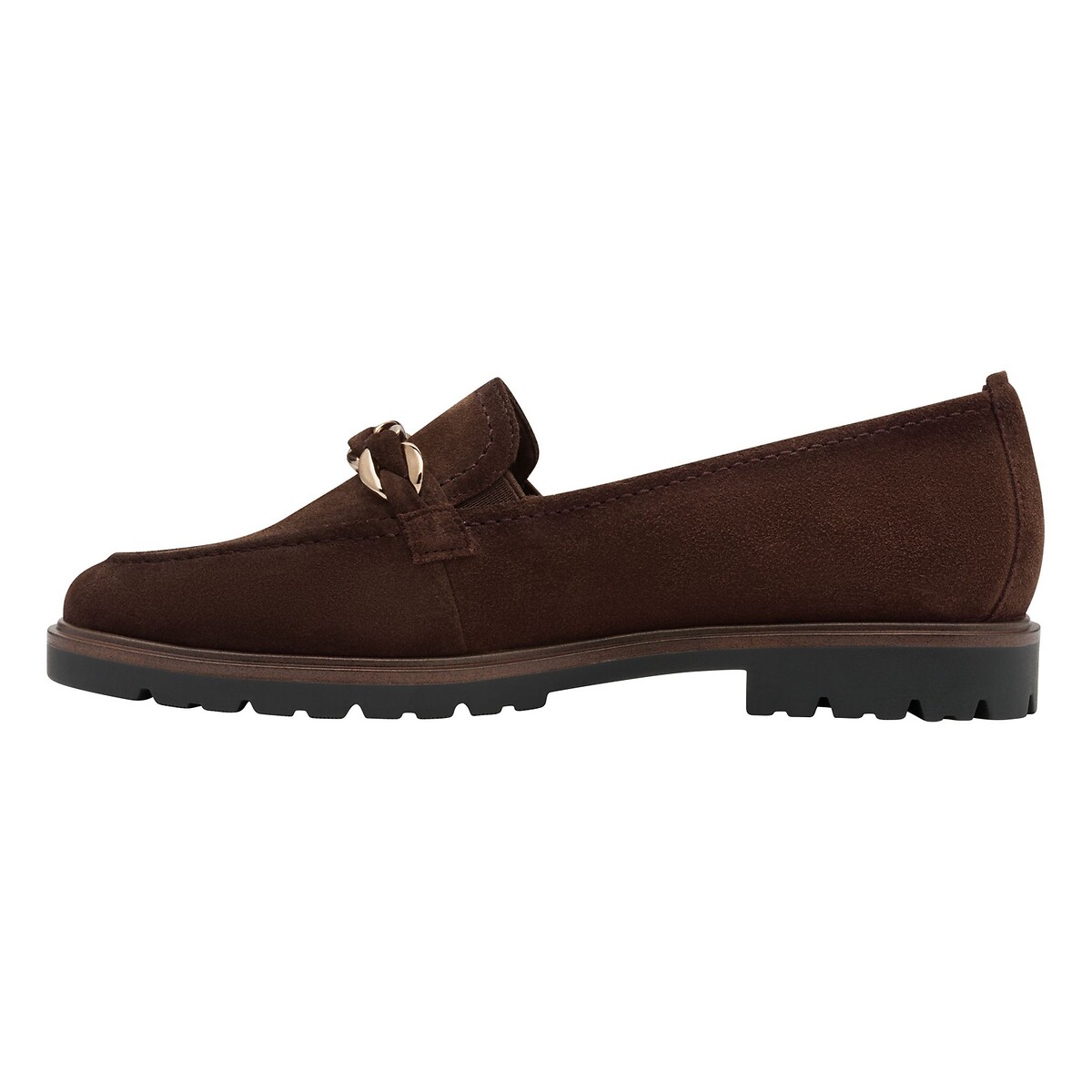 Mocassins en cuir marron foncé, TAMARIS