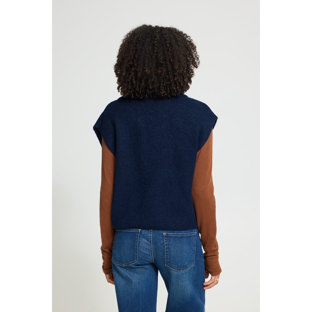 Sans manches bleu blueprint, ICHI