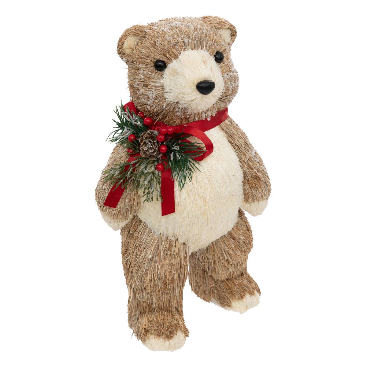 Polyfoam ours debout, bois 30cm marron, FEERIC LIGHTS & CHRISTMAS