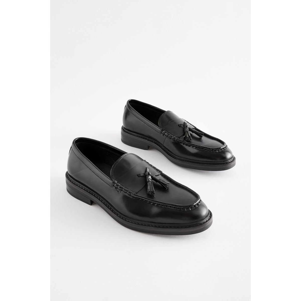 Mocassins à semelle épaisse et pampilles noir, NEXT