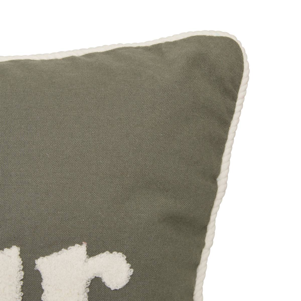 Coussin CHERRY vert kaki, ATMOSPHERA