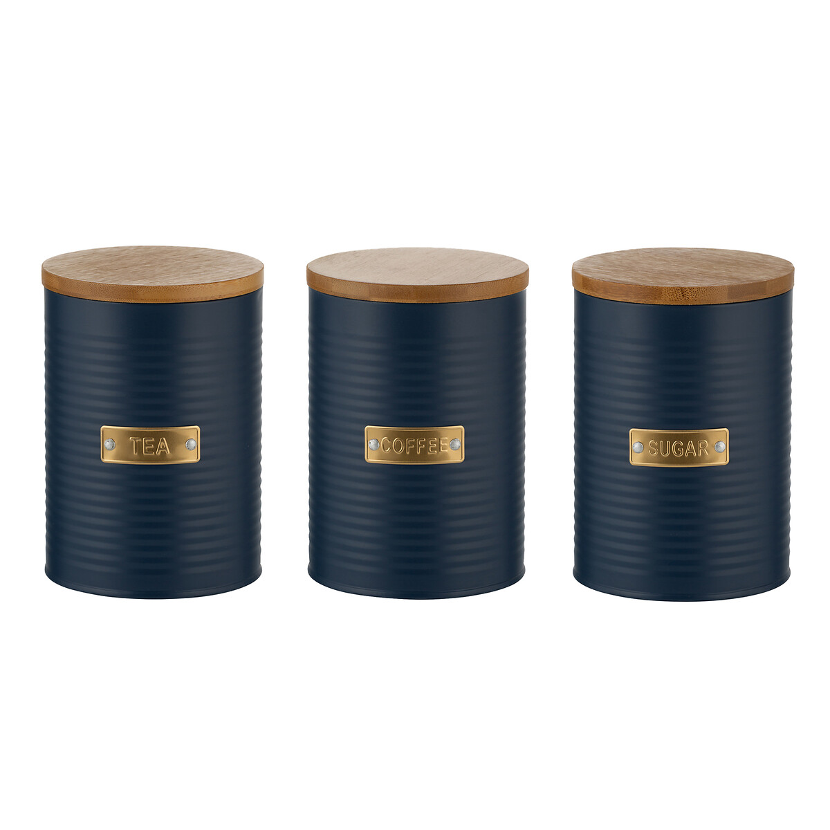Set of 3 Otto Tea Coffee Sugar Storage in Navy navy, TYPHOON