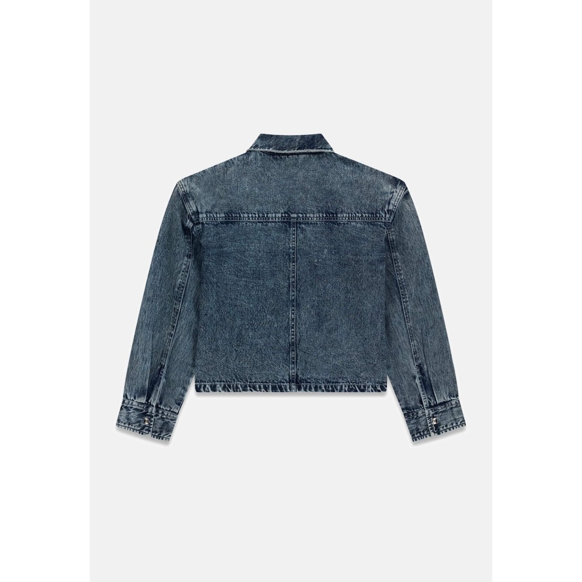 Chemise Crop En Denim bleu, GUESS KIDS