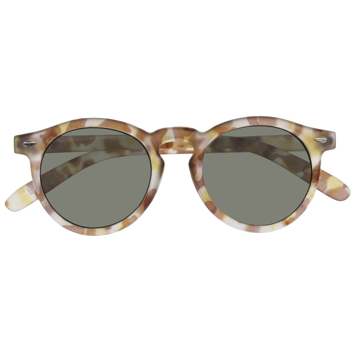 Lunettes de soleil verres polarisants, verres polycarbonates, branches flexibles brun camouflage, ISOTONER
