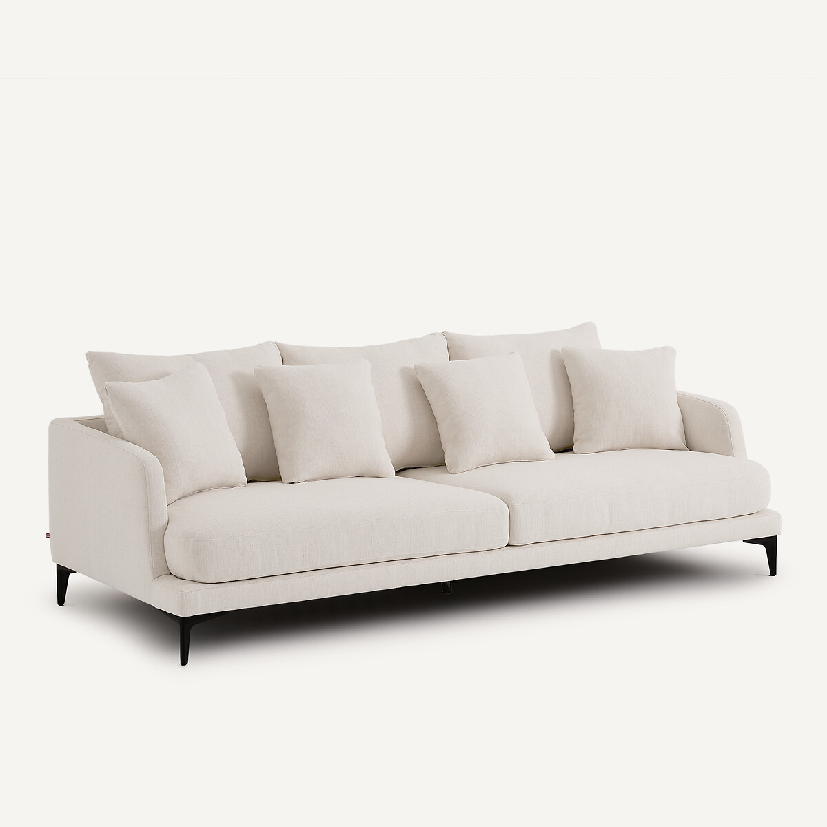 Canapé 3 ou 4 places en toile polyester, MODERNISTE craie, EMMANUEL GALLINA X AM.PM