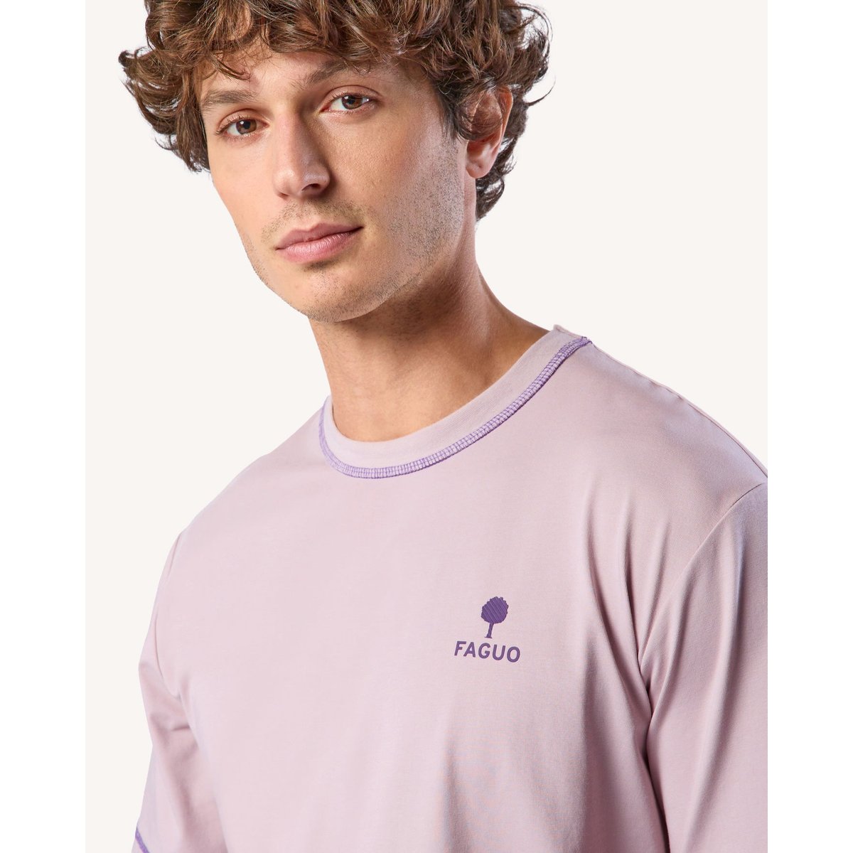 T-shirt LUGNY rose grisé, FAGUO
