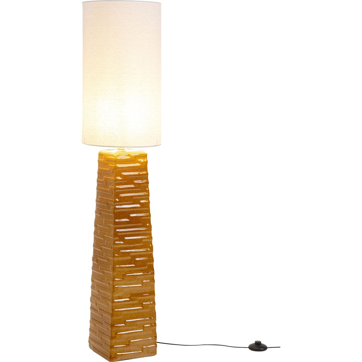 Lampadaire en grès et coton, SIENA orange, KARE DESIGN