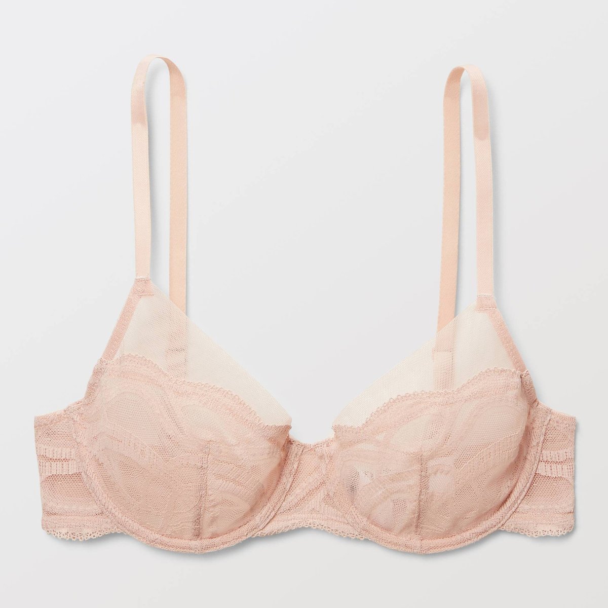 Soutien-gorge corbeille balconnet KATIE en dentelle nude, MONOPRIX