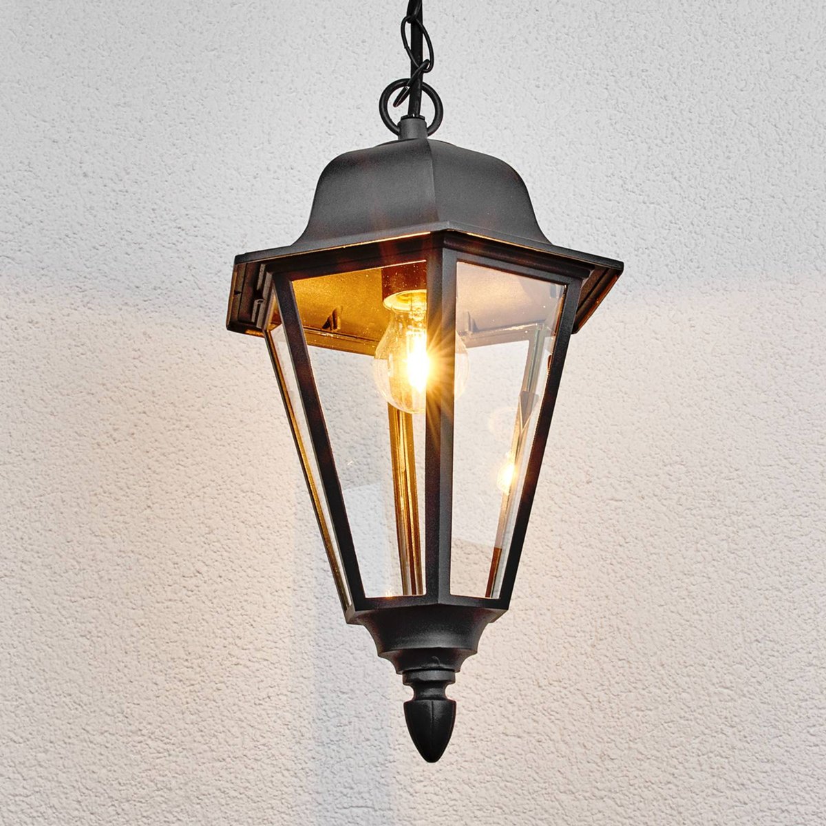 Luminaire extérieur en aluminium moderne anthracite, transparent, LINDBY