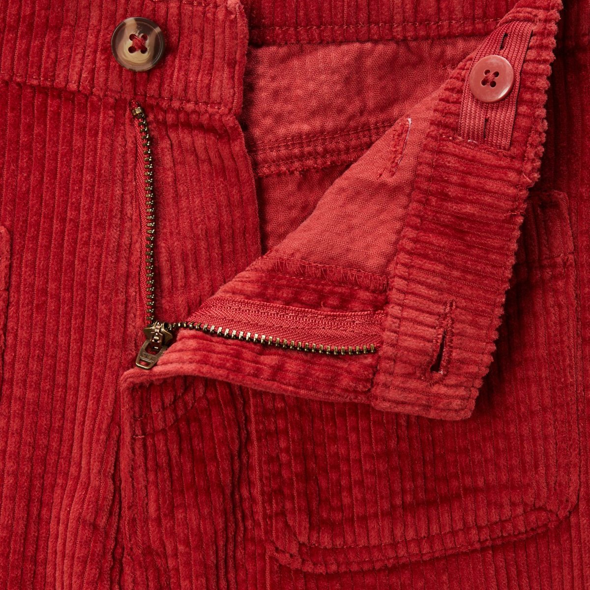 Pantalon effet velours à poches plaquées bonheur, MONOPRIX