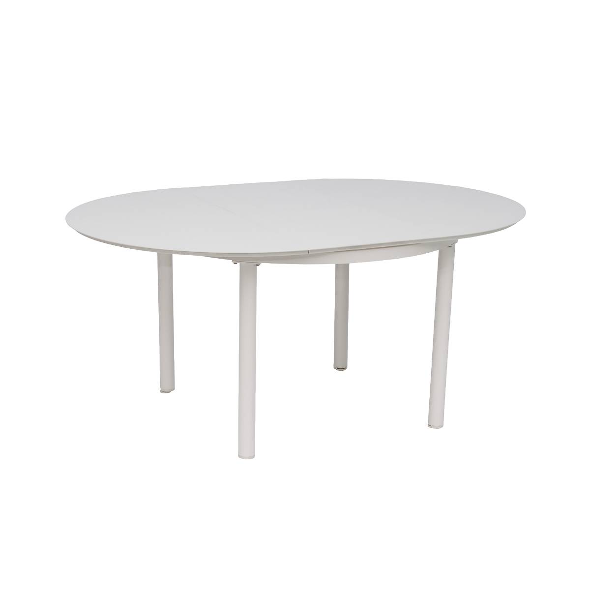 Table de jardin en aluminium ronde KAÏA blanc, MADE IN MEUBLES