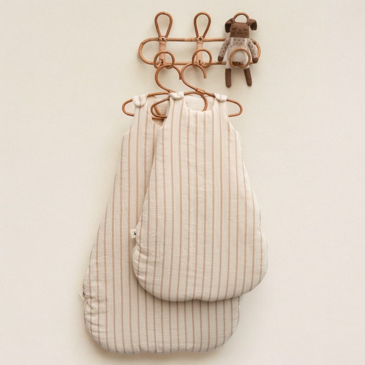 Gigoteuse TOG 2 gaze de coton - RAYURES BEIGE rayures beige, COCOEKO