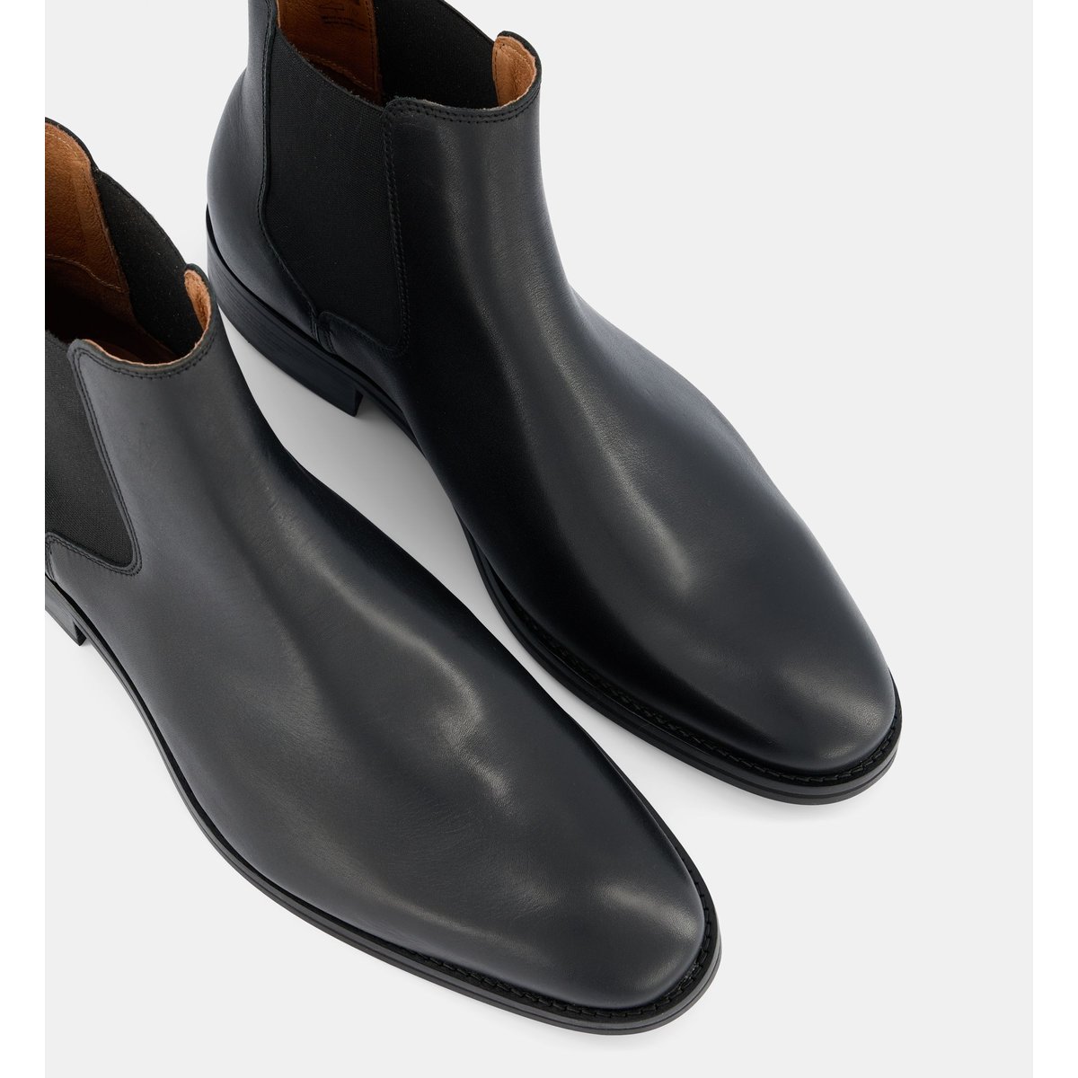 Bottines chelsea orion cuir noir, COMPTOIR GL
