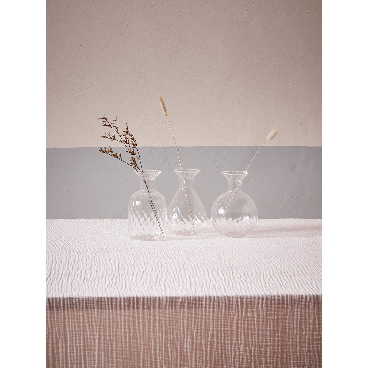 Soliflore en verre par lot de 3 transparent, CYRILLUS