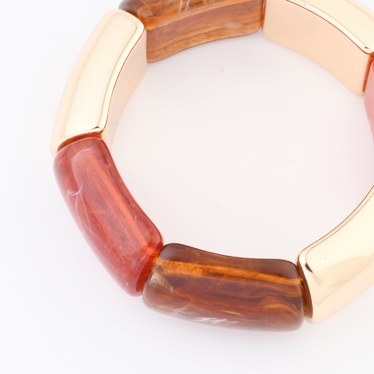 Bracelet élastique marron, rouge et doré marron, BALABOOSTE