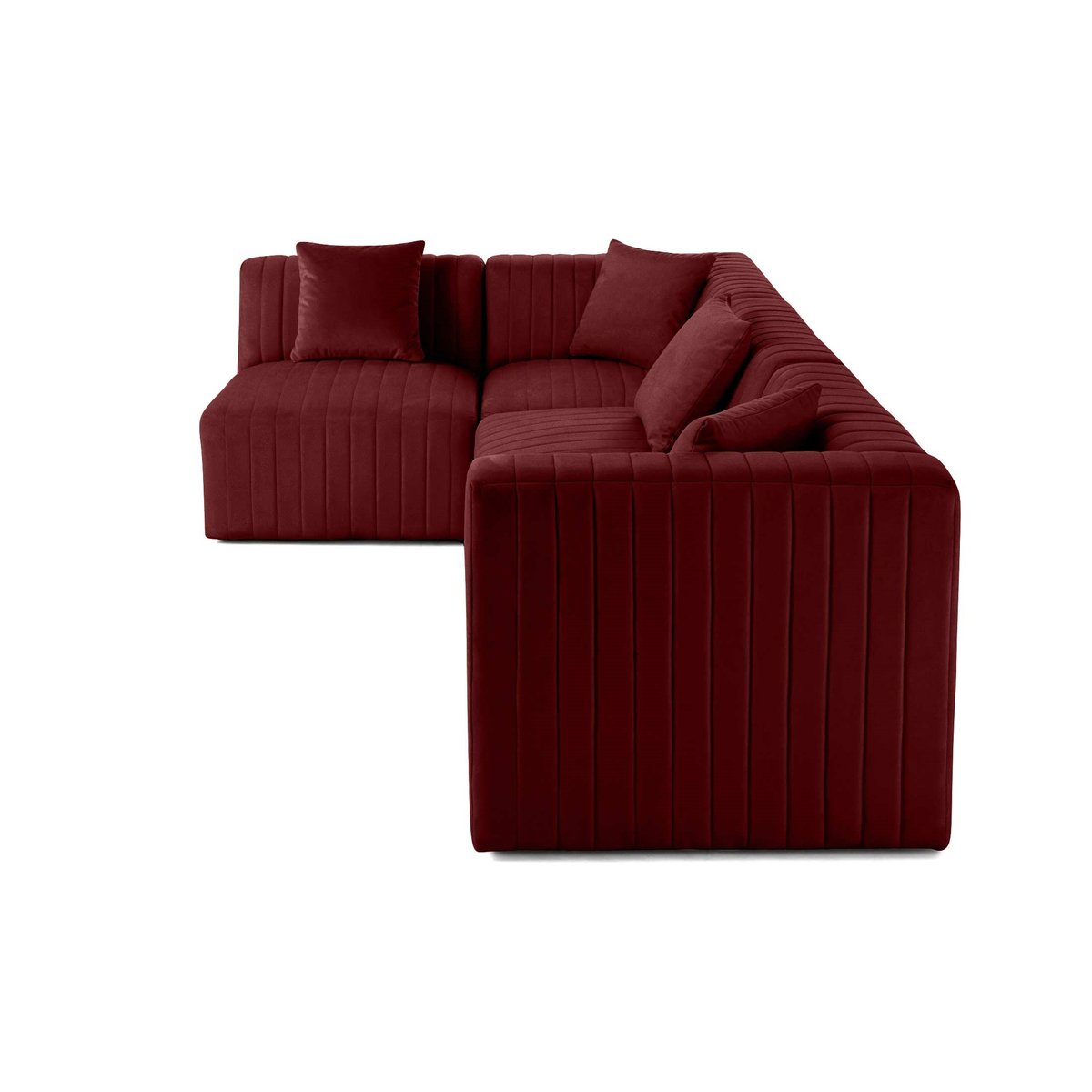 Canapé d'Angle gauche 5 places - NOVA rouge, BEST MOBILIER