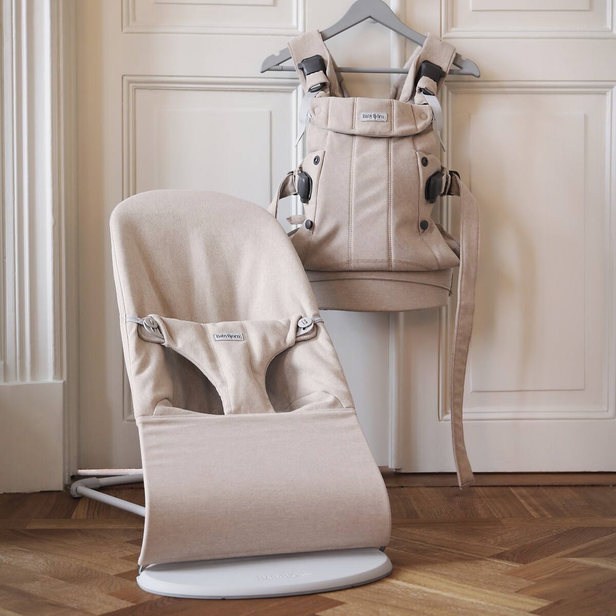 Transat bliss mélange tissé chiné beige clair, BABYBJORN
