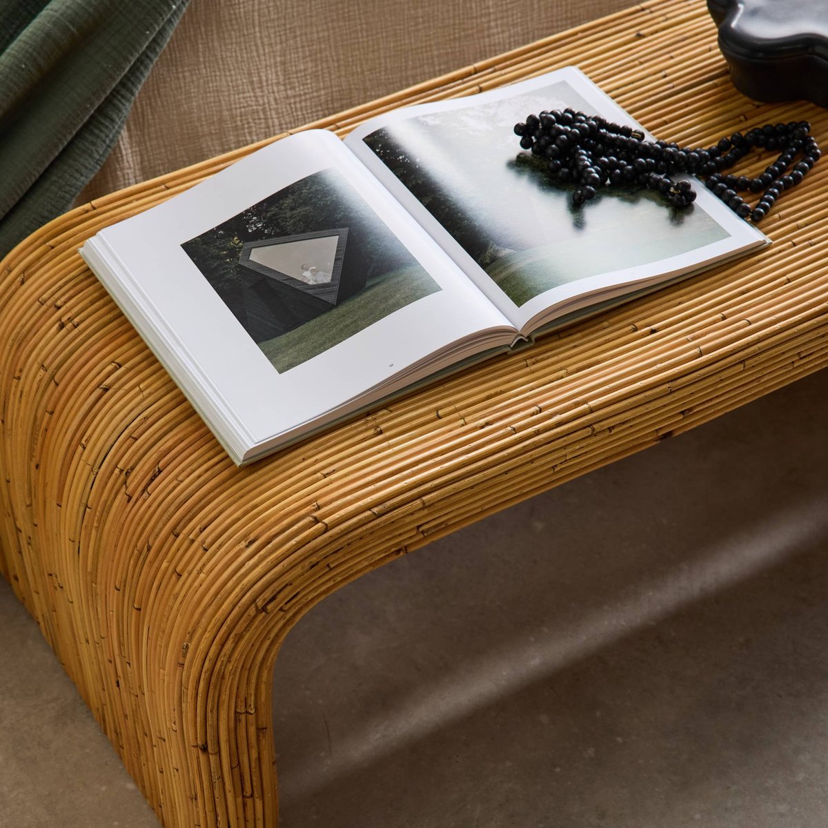 Banc, bout de lit éxotique rotin naturel BAYA naturel, SWEEEK
