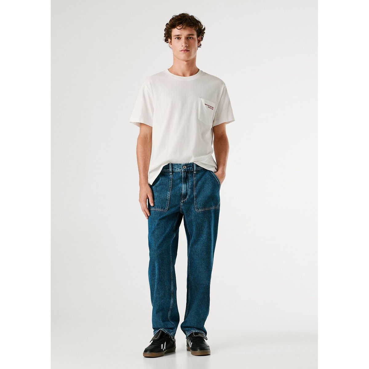 Jean tapered relaxed Carpenter bleu moyen, PEPE JEANS