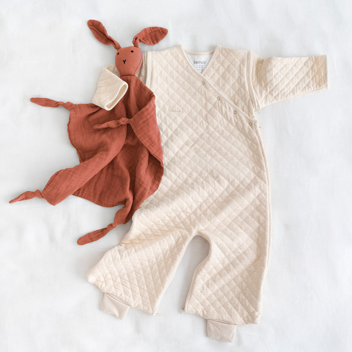 Gigoteuse jambes séparables mi-saison - TOG 1.5 Matelassé confort crème, BEMINI