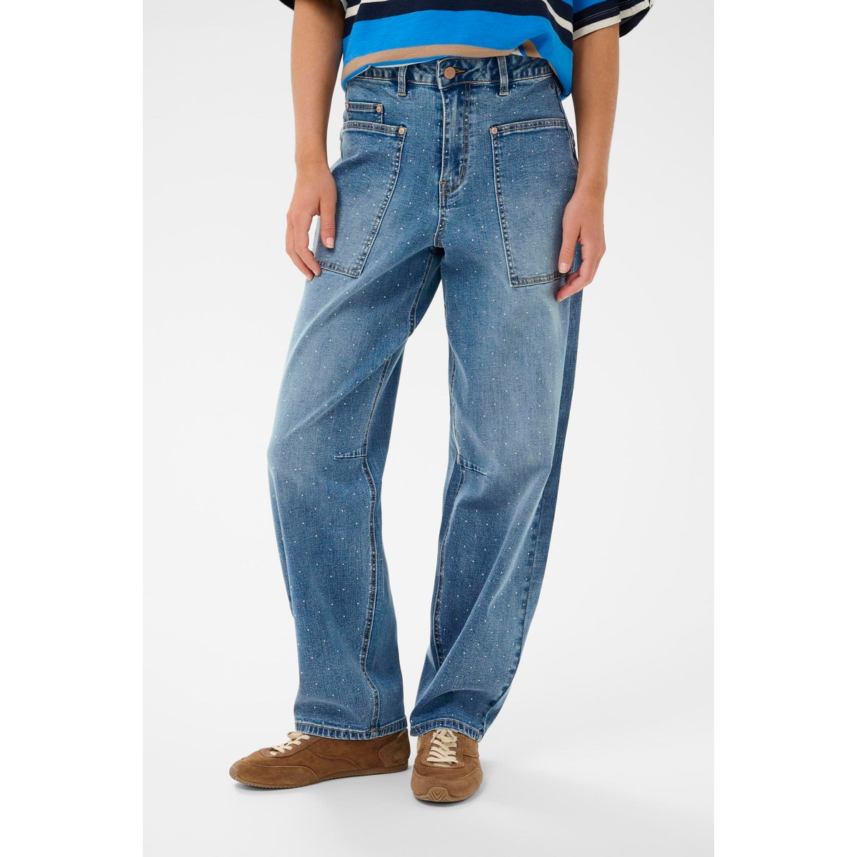 Jeans bleu cambell medium blue denim, CREAM