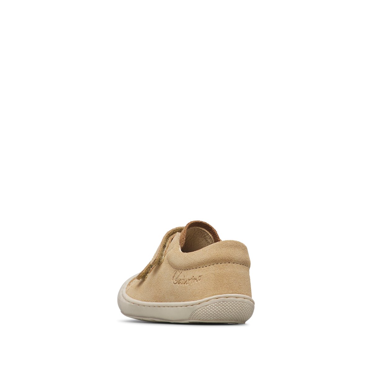 Chaussures premiers pas en daim COCOON LOW VL marron-sable, NATURINO