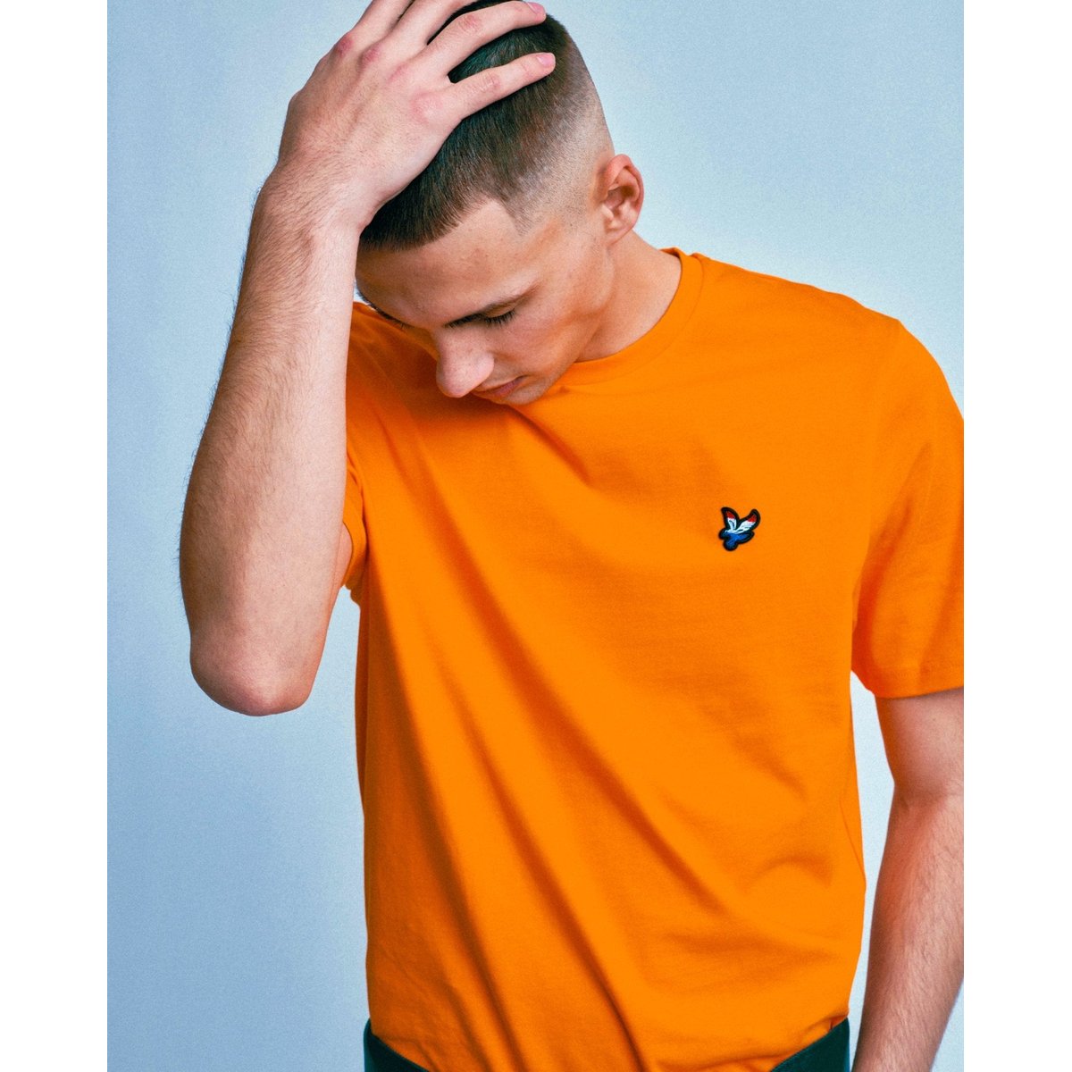 T-shirt à motif d'aigle néerlandais orange vif, LYLE & SCOTT