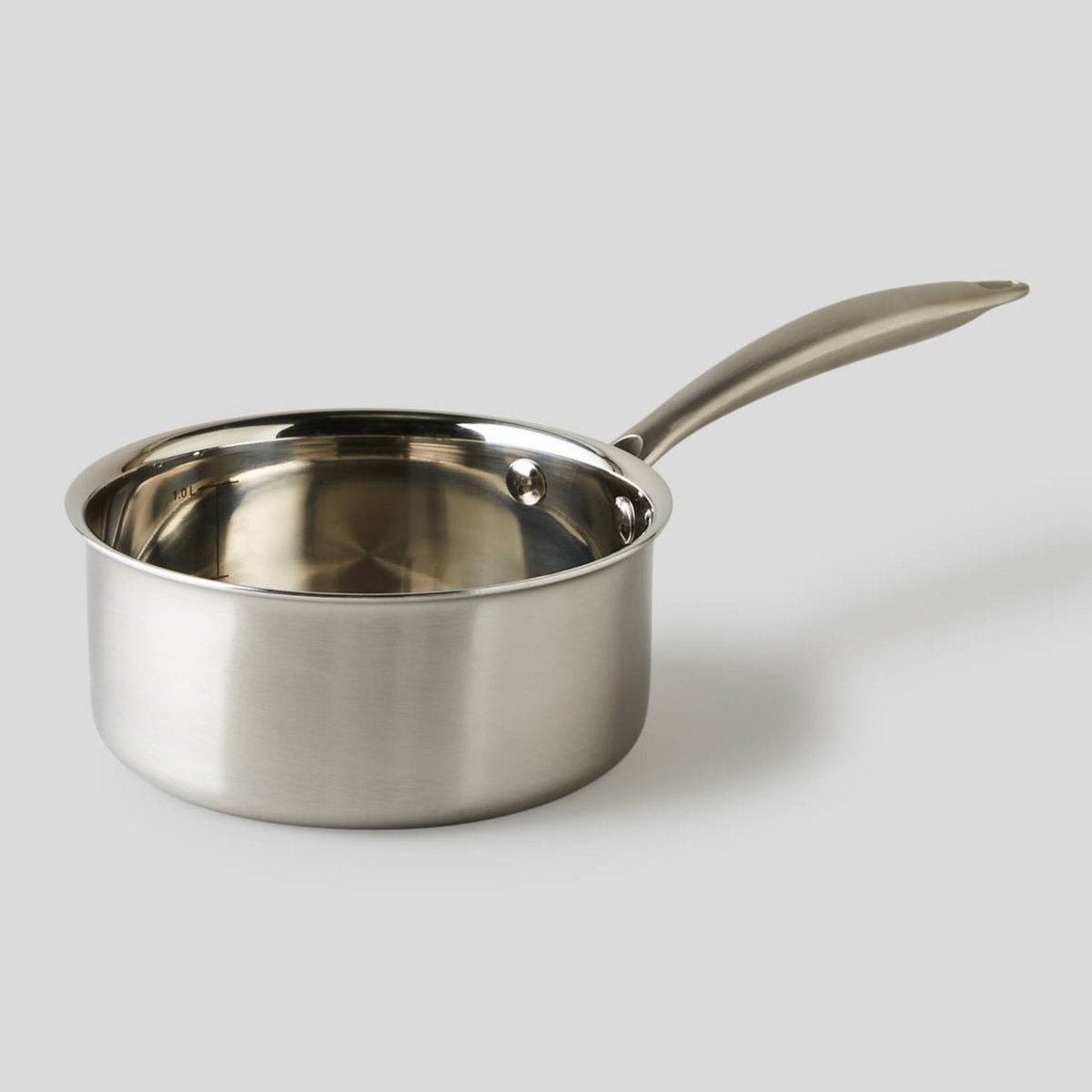 Casserole en inox, 16cm, induction couleur unique, MONOPRIX MAISON