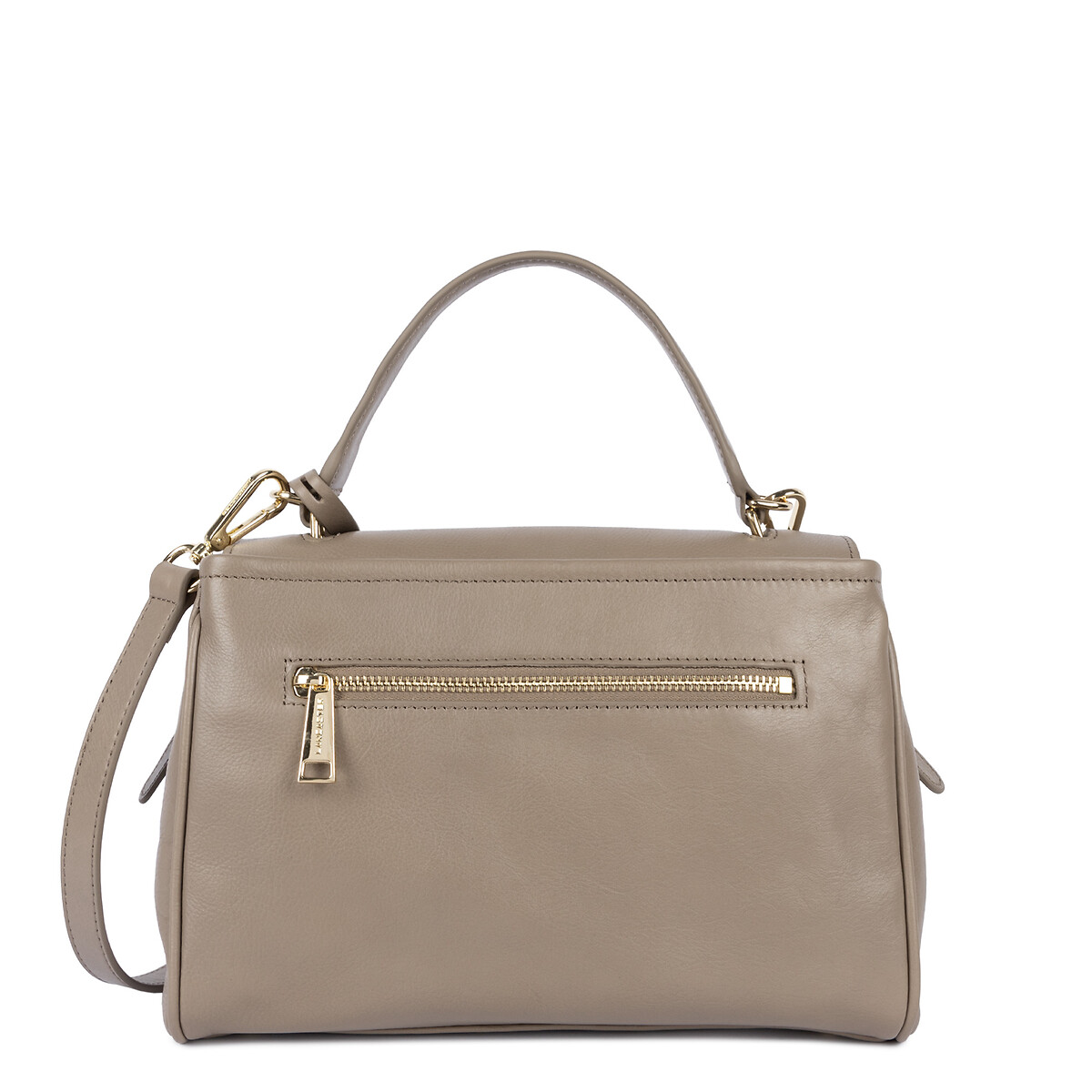 Sac à main à rabat avec fermoir en cuir, MADEMOISELLE GRACE sable, LANCASTER