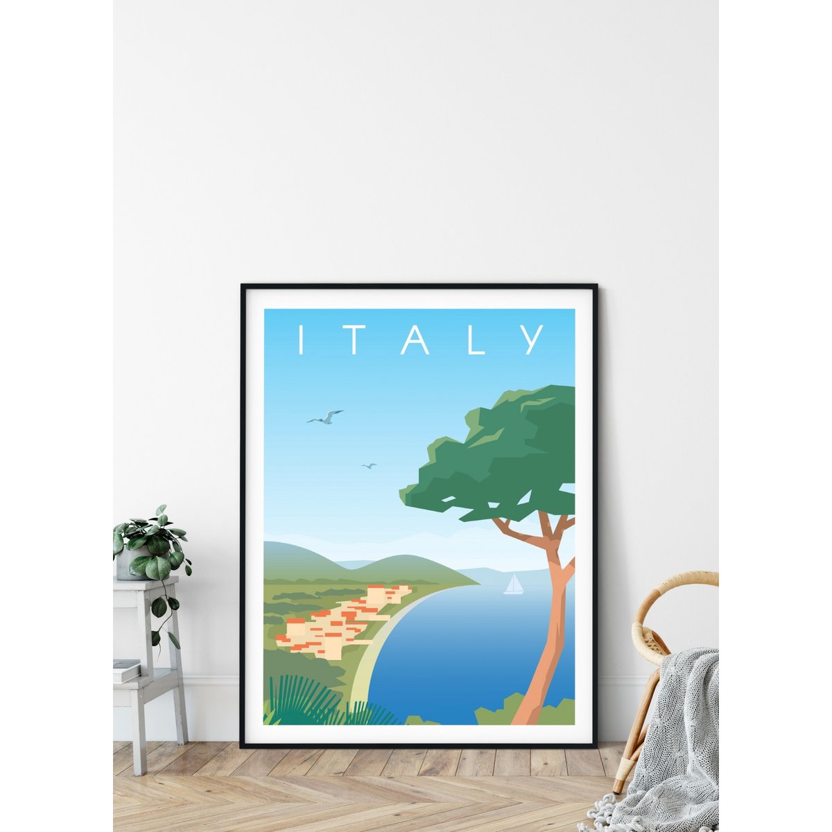 Poster Italie blanc, L'AFFICHERIE