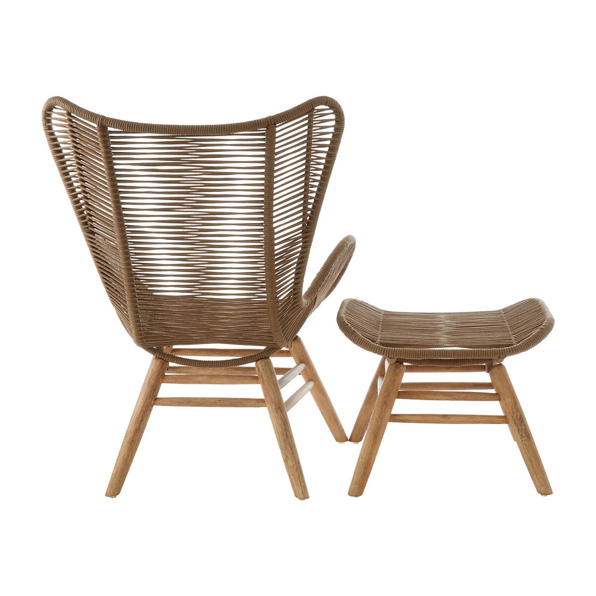 Maeve Textured Rope Accent Armchair brown, SO'HOME