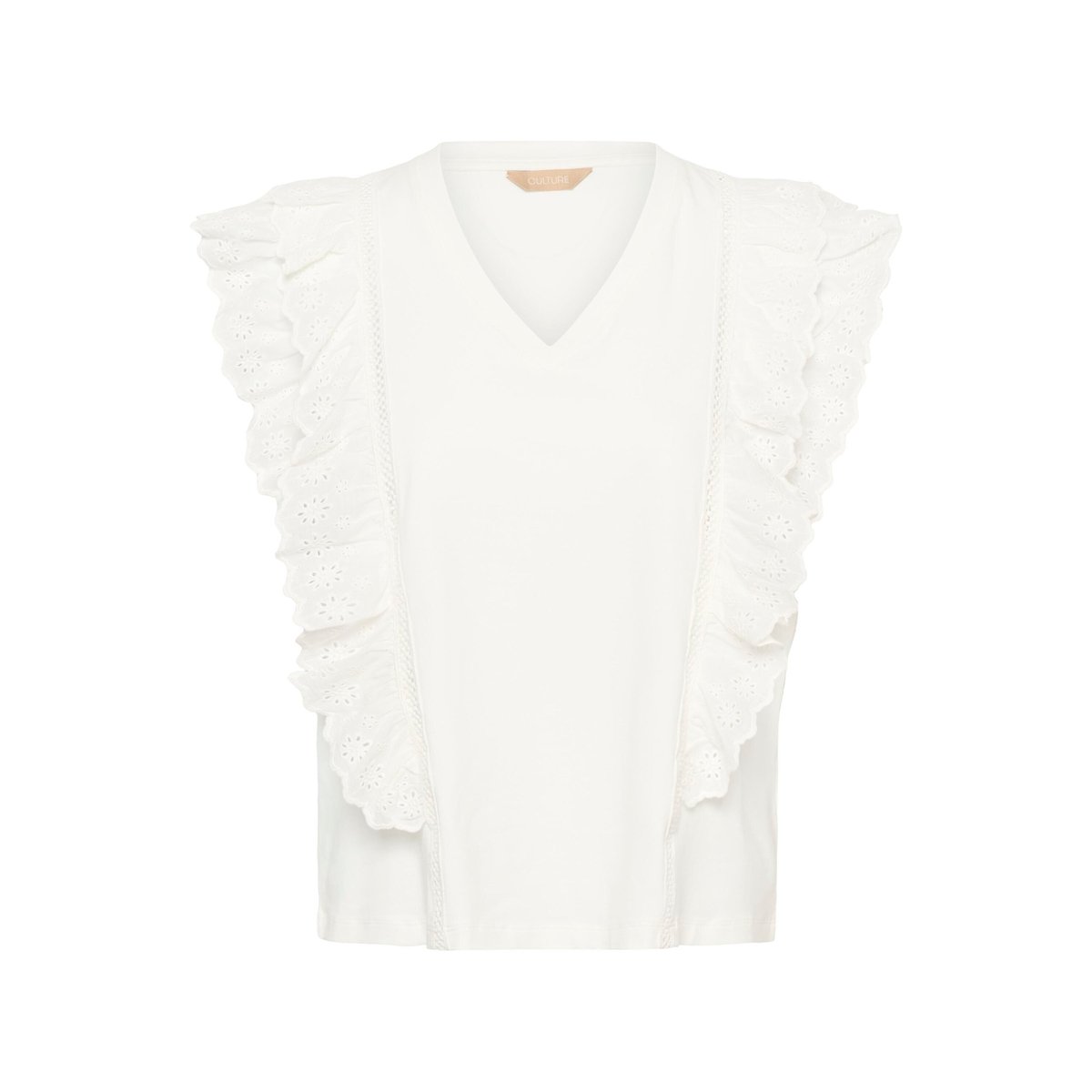 T-shirt à manches courtes blanc spring gardenia, CULTURE