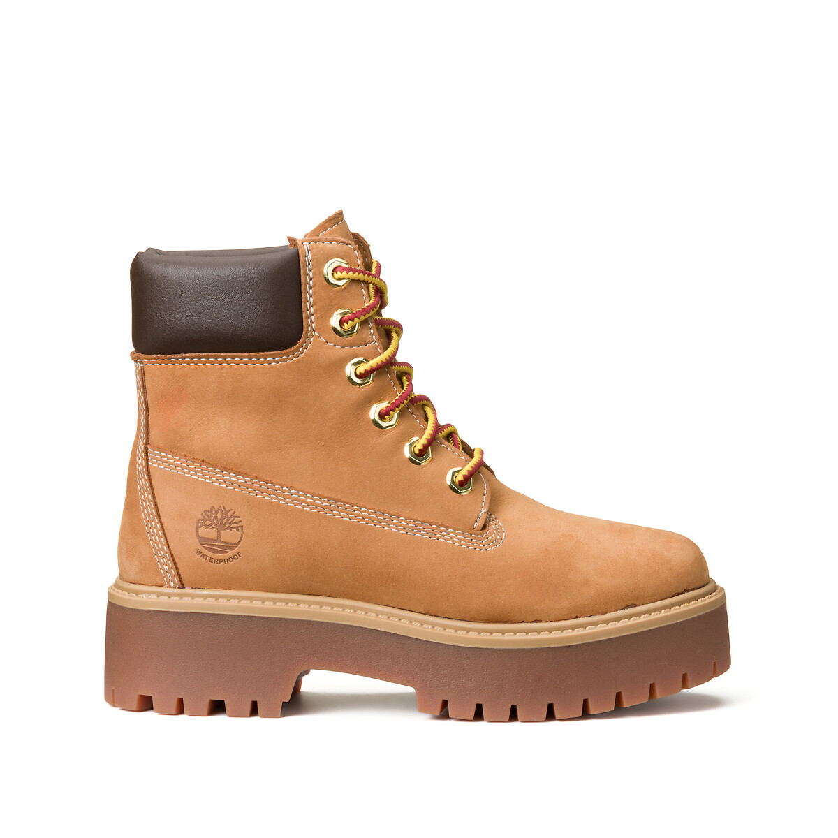 Stone Street Mid 6 Inch Lace Wedge Ankle Boots honey, TIMBERLAND