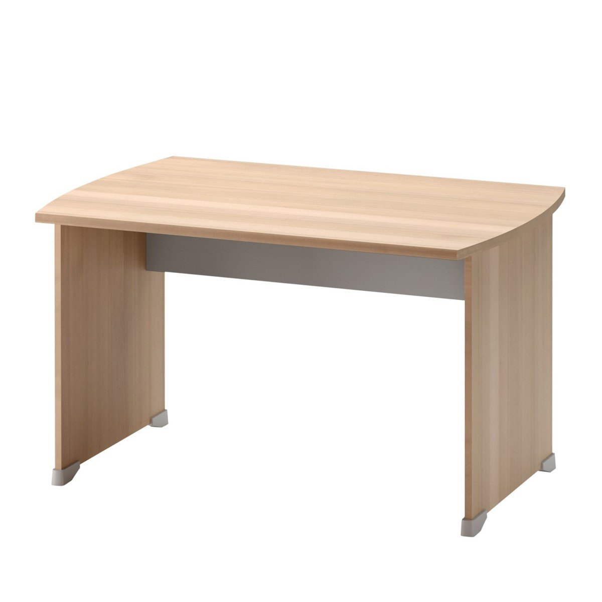 Table de bureau avec patins L140 cm - Fabrication Française bois clair, CALICOSY