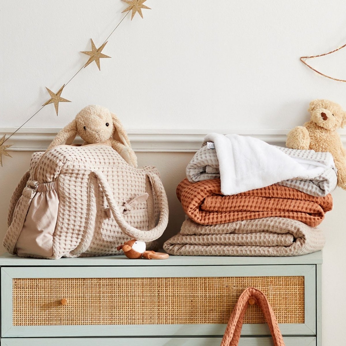 Couverture beige, blanc, BB & CO