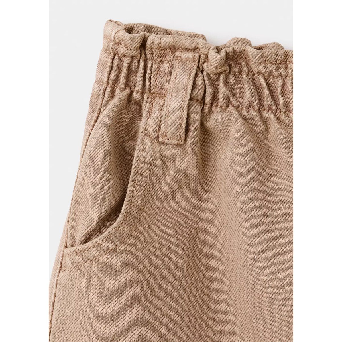 Jean wideleg taille élastique marron moyen, MANGO KIDS