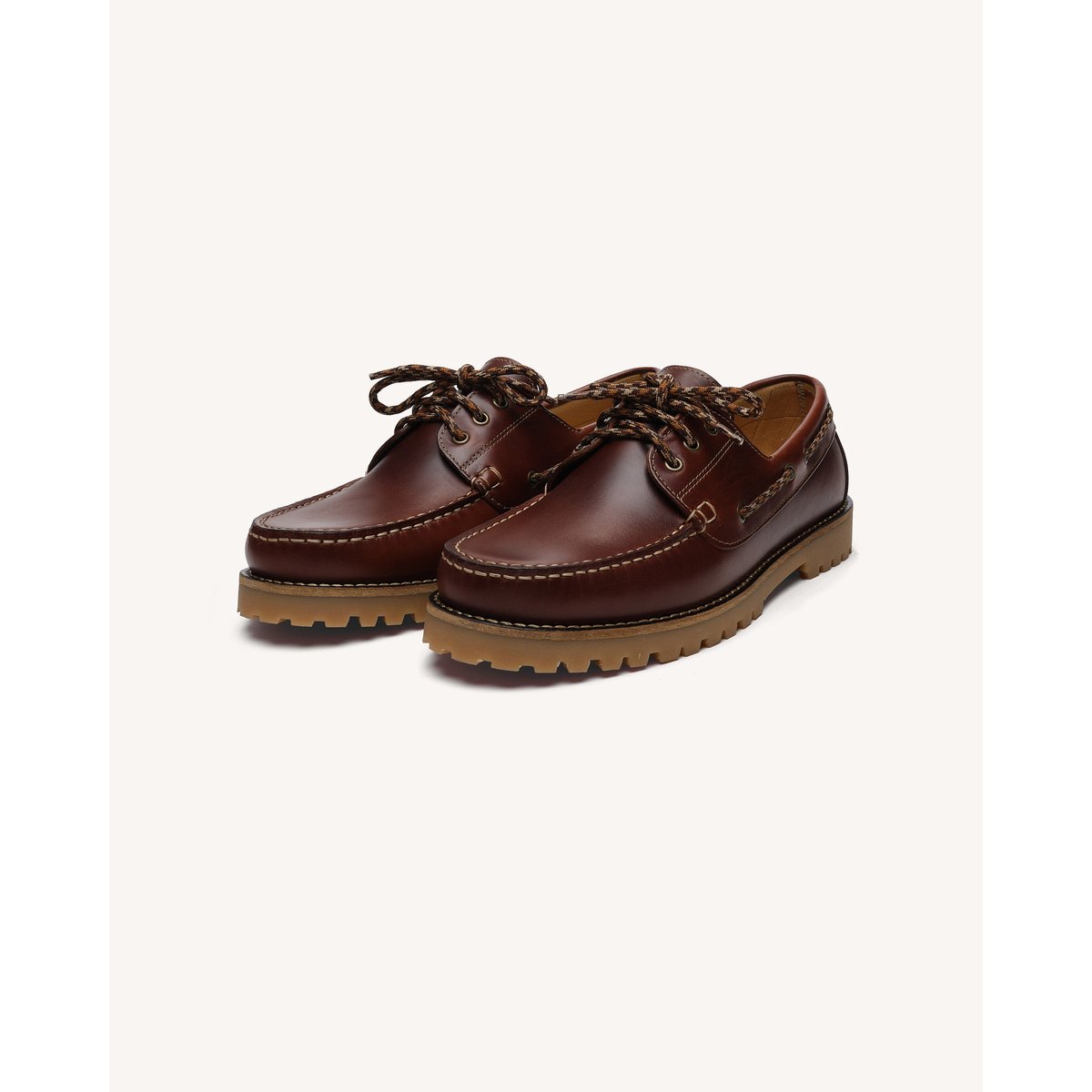 Chaussures bateau en cuir marron, FAGUO